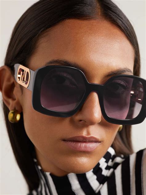 fendi oversized d-frame acetate sunglasses|Fendi women's oversized sunglasses.